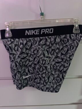 Nike Pro Light Gray Athletic Shorts
